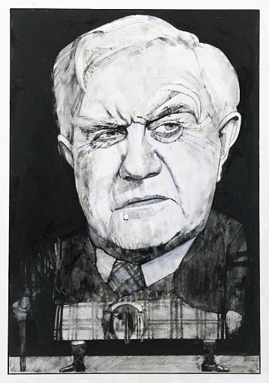 Portrait of Andrew Cruickshank, illustration for The Sunday Times a Barry  Fantoni