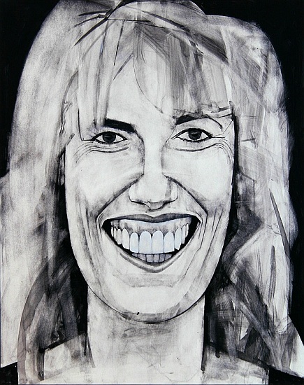 Portrait of Esther Rantzen, illustration for The Media Mob a Barry  Fantoni