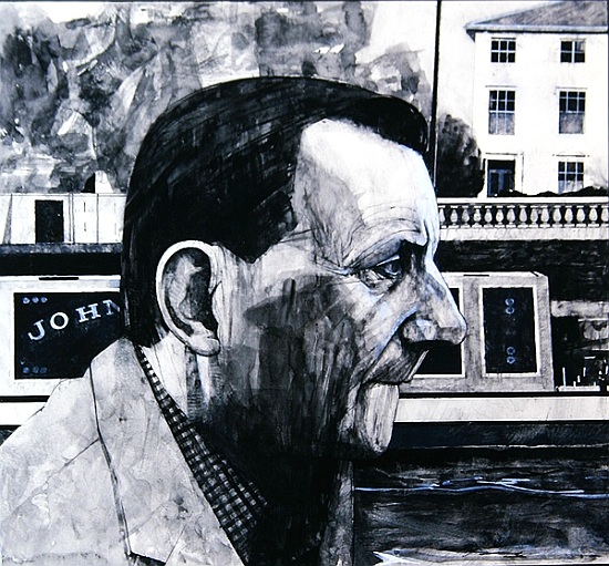Portrait of Lennox Berkeley, illustration for The Sunday Times a Barry  Fantoni