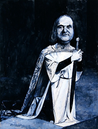 Portrait of Lord Weidenfeld, illustration for Private Eye a Barry  Fantoni