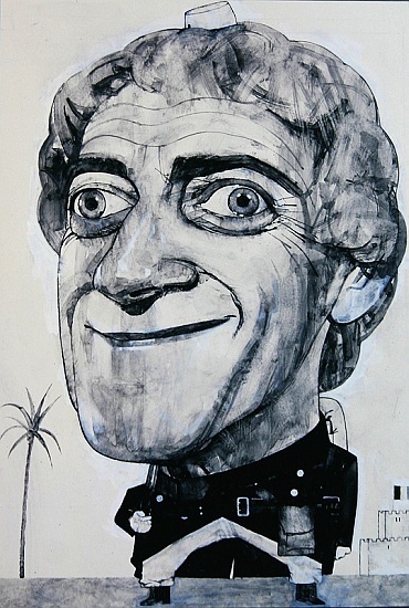 Portrait of Marty Feldman, illustration for The Sunday Times, 1970s a Barry  Fantoni