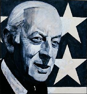 Portrait of Alistair Cooke, illustration for The Listener, 1970s