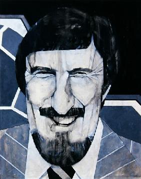 Portrait of Jimmy Hill, illustration for The Listener, 1970s