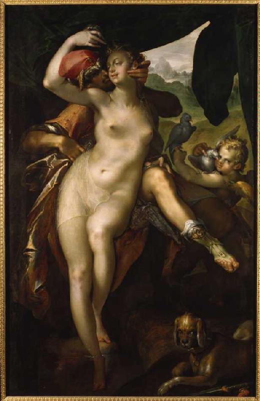 Venus and Adonis. a Bartholomäus Spranger