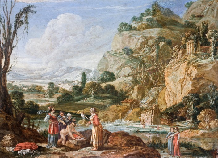 The Finding of the Infant Moses by Pharaoh's Daughter a Bartholomeus Breenbergh