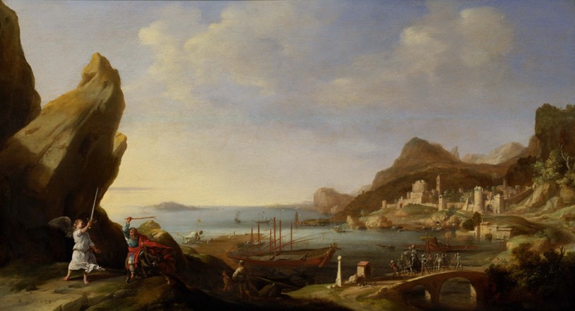 Coastal Landscape with Balaam and the Ass a Bartholomeus Breenbergh