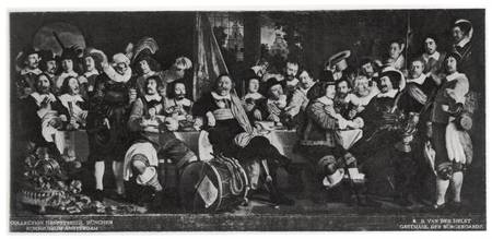 Celebration of the Peace of Munster, 1648, at the Crossbowmen's Headquarters a Bartholomeus van der Helst