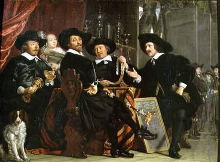 The Officials of the Company of Bowyers of St. Sebastian at Amsterdam a Bartholomeus van der Helst