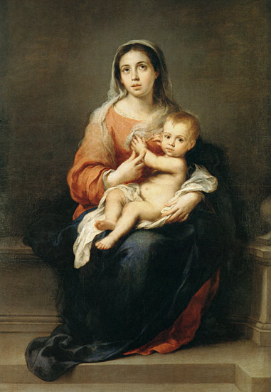 Maria with child a Bartolomé Esteban Perez Murillo