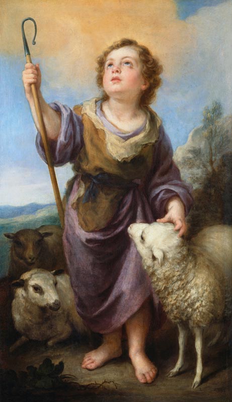 The Good Shepherd a Bartolomé Esteban Perez Murillo