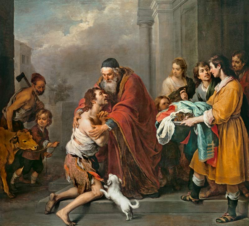 Homecoming of the Prodigal Son a Bartolomé Esteban Perez Murillo