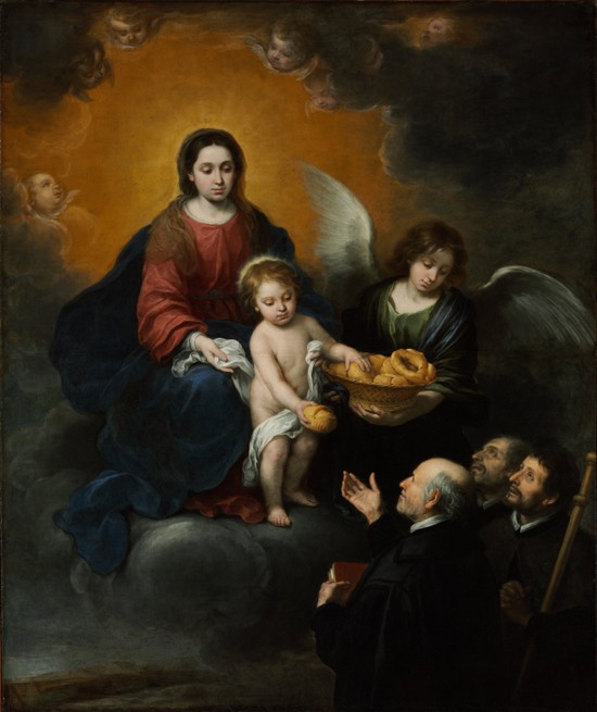 The Infant Christ Distributing Bread to the Pilgrims a Bartolomé Esteban Perez Murillo