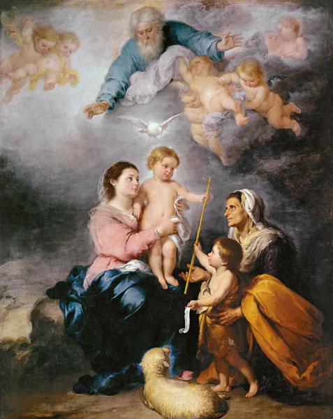 The Holy Family (The Virgin of Seville) a Bartolomé Esteban Perez Murillo