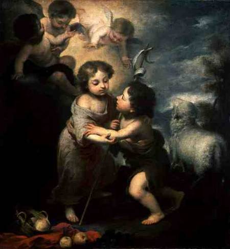The Infants Christ and John the Baptist a Bartolomé Esteban Perez Murillo