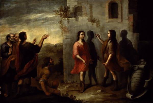Invention of Painting / Murillo / c.1660 a Bartolomé Esteban Perez Murillo