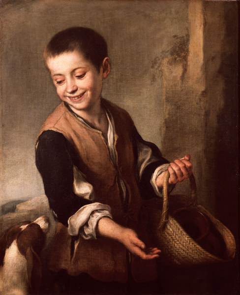 Murillo / Boy with Dog / Paint./ c.1660 a Bartolomé Esteban Perez Murillo