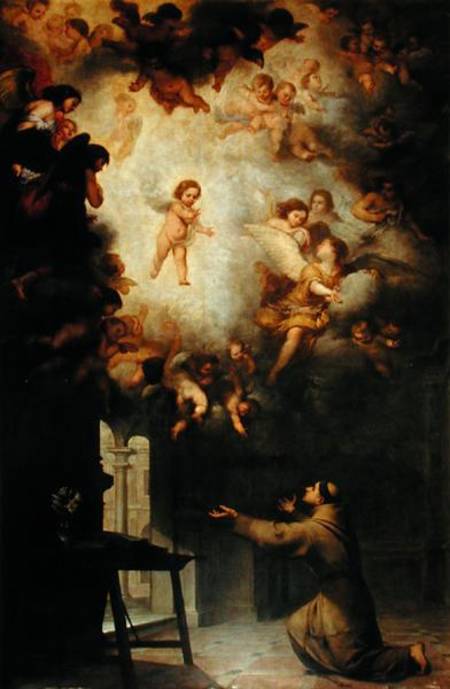 Vision of St. Anthony of Padua (1195-1231) a Bartolomé Esteban Perez Murillo