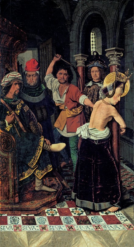 The Flagellation of Saint Engratia a (Bartolome de Cardenas) Bermejo