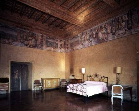 Bedroom decorated with a frieze depicting towns under Medici rule a Bartolomeo  Ammannati