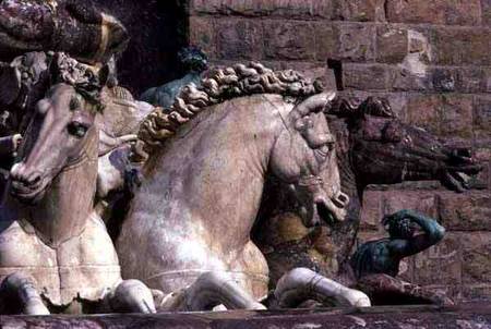 Detail from the Neptune Fountain, depicting two Sea-Horses a Bartolomeo Ammannati