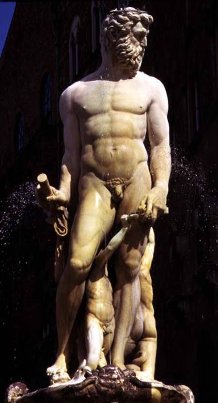 The Fountain of Neptune, detail of the figure of Neptune a Bartolomeo Ammannati