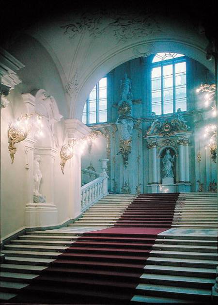 Main Staircase from the Jordan Gallery a Bartolomeo Franceso Rastrelli