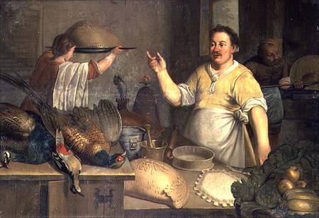 A Baker Preparing Pies a Bartolomeo Passarotti