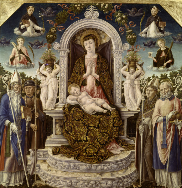 B.Vivarini /Mary w.Child & Saints/ Ptg. a Bartolomeo Vivarini