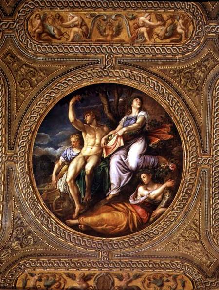 Agriculture, Pomona, Ceres and Neptune, from the ceiling of the library a Battista Franco