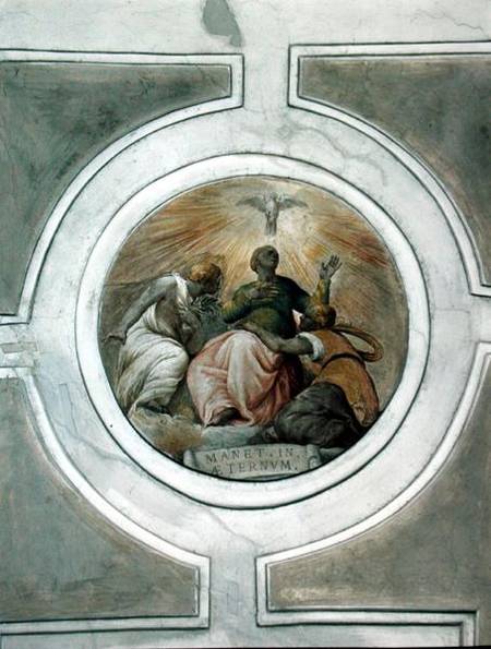 Representation of one of the Virtues, detail from the ceiling of the Grimani Chapel a Battista Franco