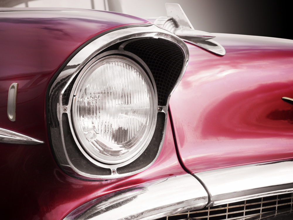 American classic car Bel Air 1957 Headlight a Beate Gube