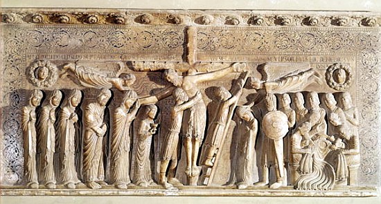 Relief panel depicting the Deposition, 1178 (marble) a Benedetto Antelami