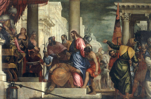 B.Caliari / Christ bef.Pilate / Paint. a Benedetto Caliari