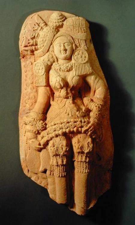 Moulded plaque of a Yakshi, Tamluk a Bengali School