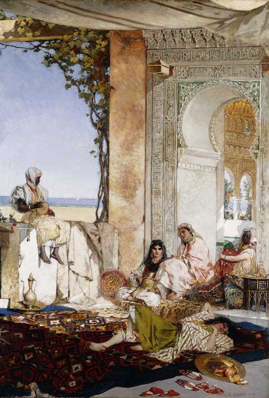 Frauen in einem Harem in Marokko a Benjamin Constant