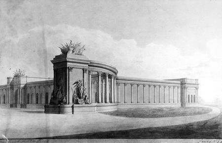 Perspective View of an Entrance Pier at the House a Benjamin Dean Wyatt