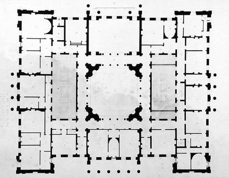 Plan of the Bedchamber floor of a house a Benjamin Dean Wyatt