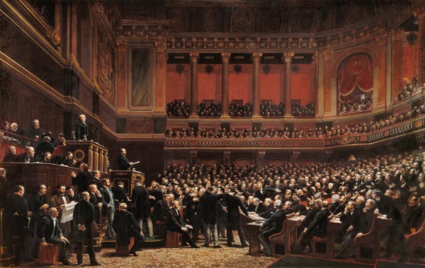 Louis Adolphe Thiers (1797-1877) Acclaimed by the Deputies During a Meeting, 16th June 1877 a Benjamin Ulmann