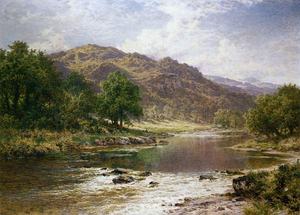 The River Llugwy, Bettws-y-coed a Benjamin Williams Leader