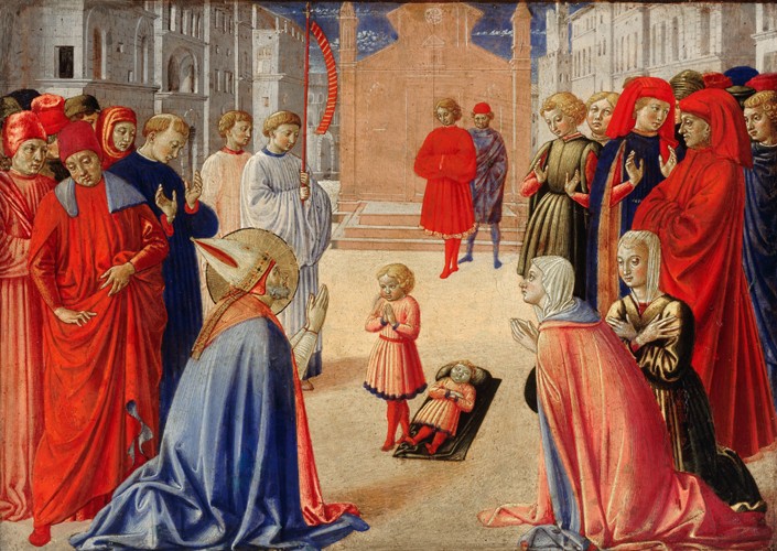 Saint Zenobius raises a boy from the dead a Benozzo Gozzoli