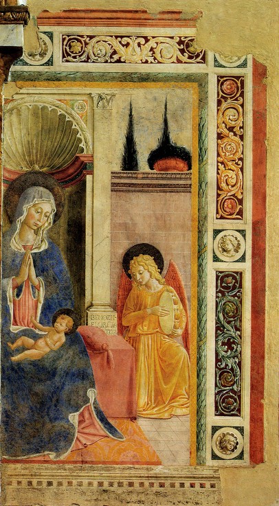 Madonna and Child with Angel a Benozzo Gozzoli