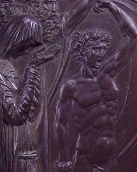 Perseus Rescuing Andromeda, detail of a screaming man a Benvenuto Cellini