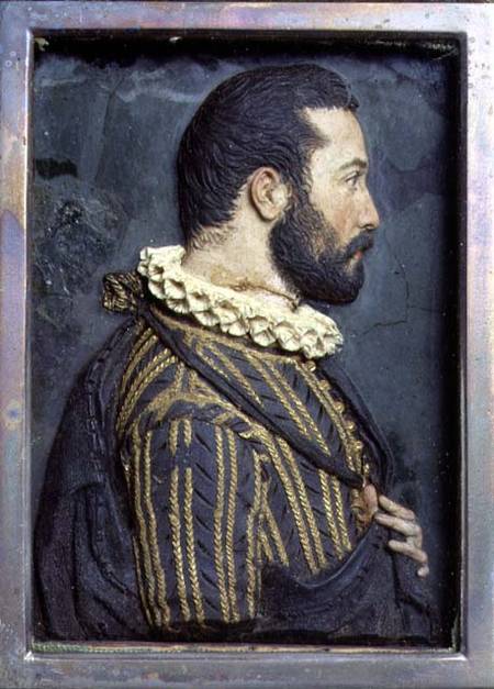 Portrait Relief of Francis I King of France (1494-1547) (wax) a Benvenuto Cellini
