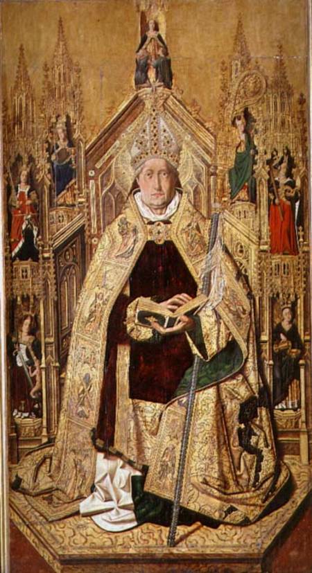 St. Dominic enthroned as Abbot of Silos a Bermejo