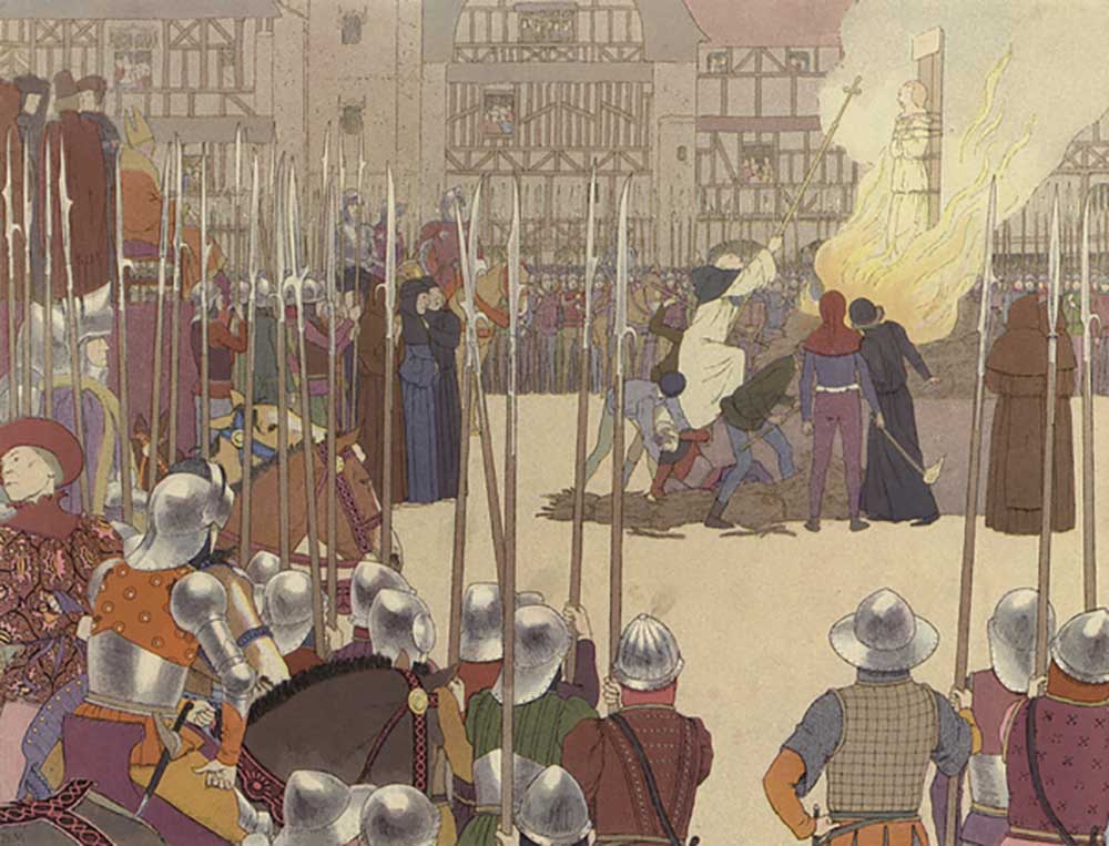 The burning of Joan of Arc a Bernard Boutet de Monvel