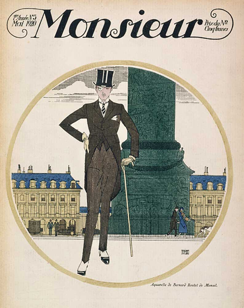 Cover of Monsieur magazine, May 1920 a Bernard Boutet de Monvel