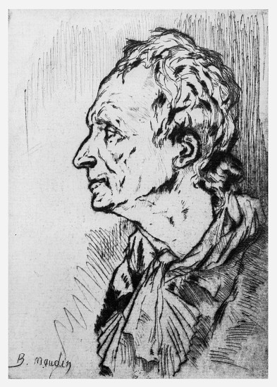 Portrait of Diderot, illustration for Rameaus Nephew, by Denis Diderot a Bernard Naudin