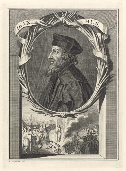 Portrait of John Hus a Bernard Picart