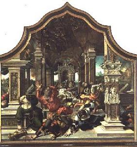 The Destruction of the House of Job, central panel of the Triptych of the Virtue of Patience