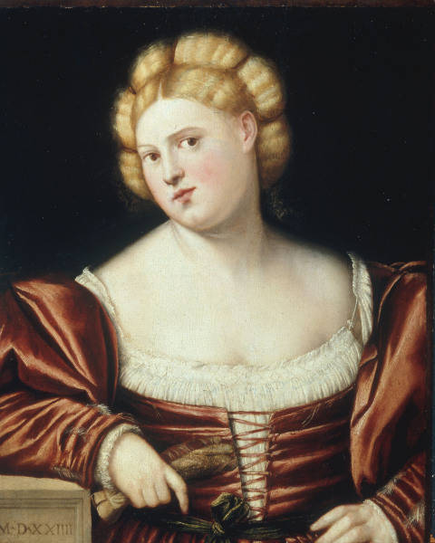 B.Licinio / Young Lady / Paint./ 1524 a Bernardino Licinio